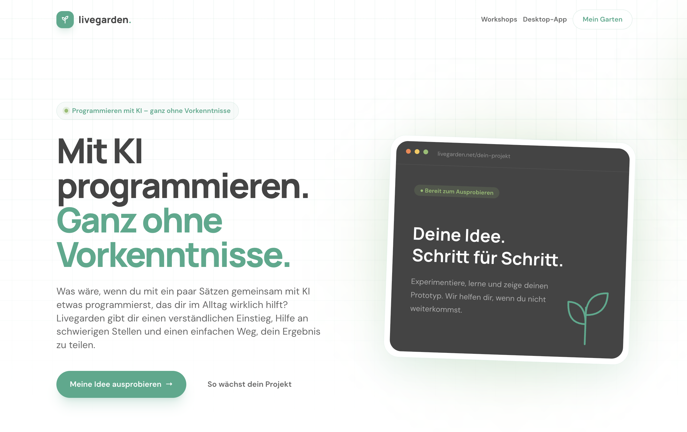 livegarden.net – Mit KI programmieren, ganz ohne Vorkenntnisse